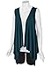 MBJ WSK1071 Womens Lightweight Sleeveless Draped Open Cardigan XXL TEAL