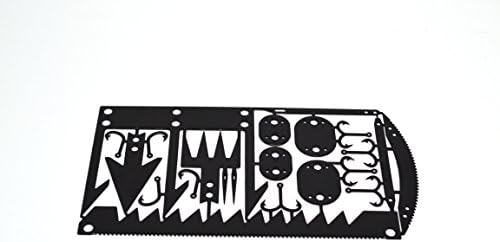Wilderness Survival Card credit card sized 22 in 1 metal survival tools that you can carry in your wallet, contains arrowhead, small game arrowhead, fishing hooks, and more