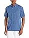 Cubavera Men's Short Sleeve Tonal Floral Jacquard Woven Shirt with Pocket