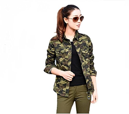 naaz women's casual army military green/olive green shirt (khaki green)
