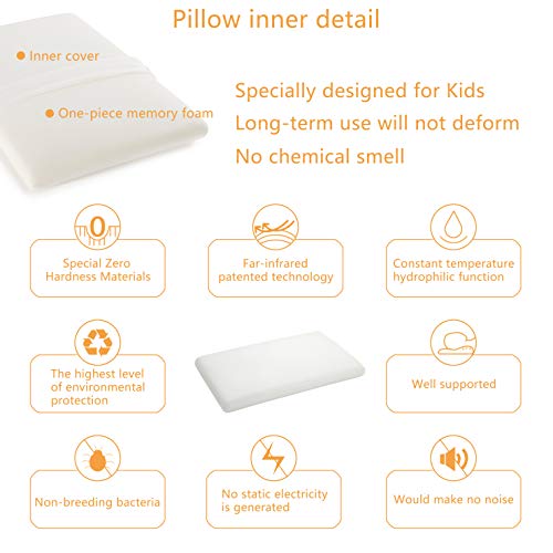 image for Easy-Tang Kid Memory Foam Pillow for Sleeping, Contour Pillow Ideal fo