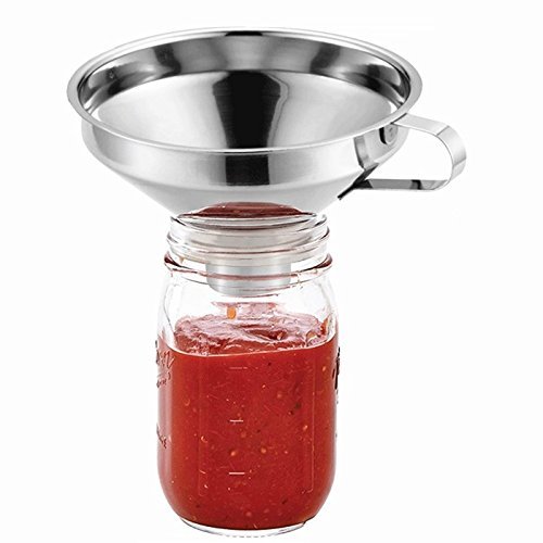 WideMouth Canning Funnel With Handle For Mason Jar,Stainless Steel