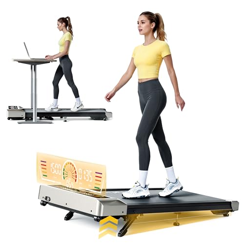 TOPUTURE Walking Pad with Incline, 2 in 1 Treadmills for Home & Office, Under Desk Treadmill, 3.0HP Portable Compact Treadmill with Remote Control, APP & LED Display, Installation-Free