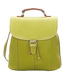 YOPO New Retro Vintage Casual Women's Backpack School Bag Fashion Travel School PU Leather Handbag ipad bag, four colors avaliable (Yellow)