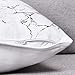 BLEUM CADE Marble Pillow Covers Throw Pillow Covers Cushion Covers Decorative Throw Pillow Case for Room Bedroom Sofa Chair Car, White, 18 x 18 Inch