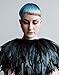 L'VOW Fashion Feather Cape Stole Black Shawl Iridescent