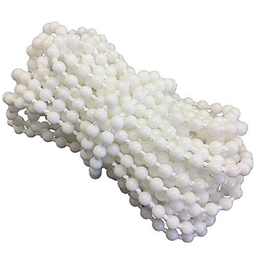 FQTANJU 10 Yards Roller and Roman Shade Blind Beaded Chain Cord，White