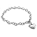 | ELYA Women's Stainless Steel Polished Heart Charm Bracelet - 7.5