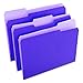 Universal UNV10505 Deluxe Colored Top 1/3-Cut Tabs Letter Size File Folders - Violet/Light Violet (100/Box)