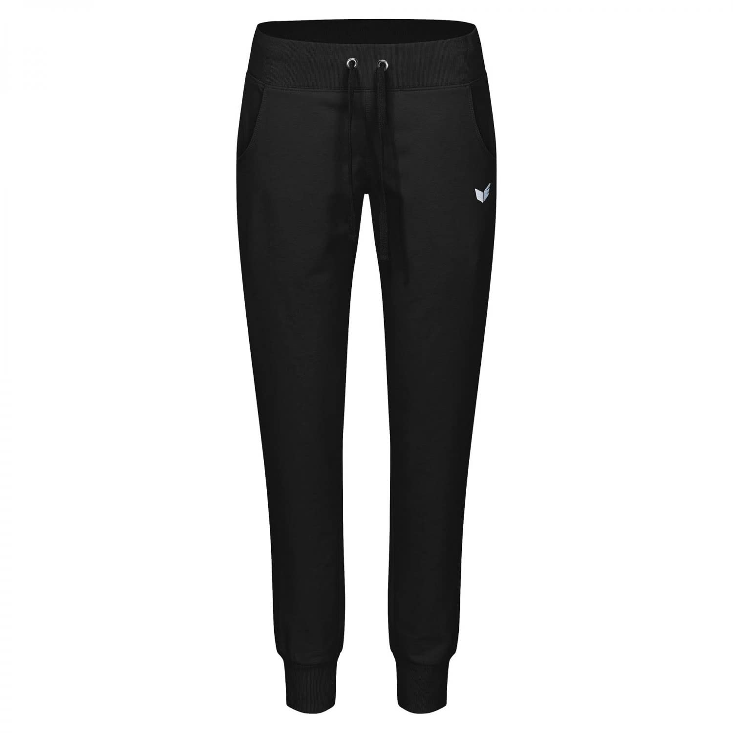 Erima Women's Casual Basics Sweatpants with Waistband, Black, Size 48