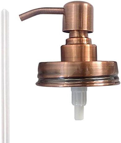 Rust Resistant Stainless Steel Mason Jar Lid with Bird Head Metal Pump (One, Copper)