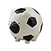 Enesco Soccer Piggy Bank, Ceramic, 4.25 inches, Black and White