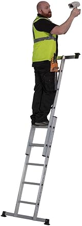 Werner 5 in 1 Combination Ladder with Platform - Stepladder Extension Stairwell view 5