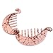Fenteer 2pcs Chic Women's Banana Fish Hair Clips Comb Grip Clasp Plastic Ponytail Holder Red Brown