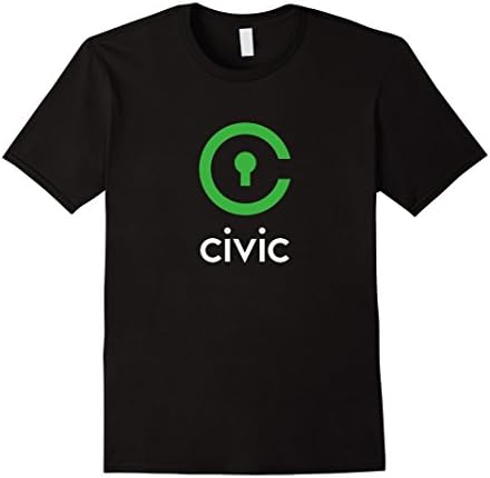 Mens Civic CVC Project Logo | Cryptocurrency Blockchain T-Shirt Large Black