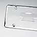 New Stainless Steel Slim Chrome Mirror Universal Fit License Plate Frame w/ Screw Caps - 4 Holes