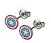 Marvel Captain America Shield Logo Stud Earrings