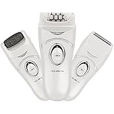 3-IN-1 Electronic Epilator Callus Remover Shaver Multi-function for Leg Body and Foot Skin Beauty Care for Silky Smooth Touching Feeling with 2 Speed Setting