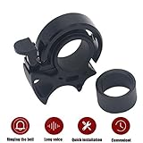 Bicycle Bell-Aluminum Alloy Mountain Bike Bells For Adults Kids Loud Crisp Clear Sound Cycling Bicycle Horn Women Run Bell Bike Ringer Bell 25.4&31.8mm Road Bike Ring Horn Accessories(2 Size,Black)