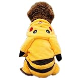 Lillypet Costume Dog Clothes Double Thick Flannel Pikachu Pet Dog Clothes Fall and Winter Size L