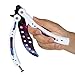 Andux Land Stainless Steel Flip Player Practice Holes Curved Collection CS/HDD14 (White Purple Prince) (Galaxy-White)
