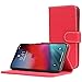 Snugg iPhone Xs (2018) / X (2017) Wallet Case Leather Card Flip Cover Red