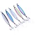 Aorace 5pcs/lot High Strength Saltwater Fishing Casting Metal Jig Shore and Boat Jigging Lure Bait Lead Fish with Feather 6.5cm/17g