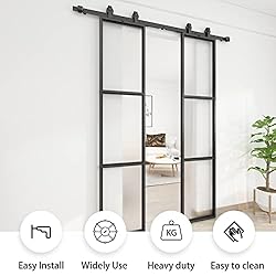 JUBEST 36in x 84in Double Barn Door with Hardware