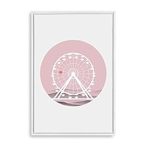 Framed Canvas Wall Art Circular Pattern Canvas Prints Home Artwork Decoration for Living Room,Bedroom - 24x36 inches
