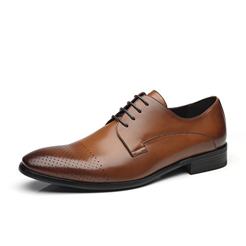 Faranzi Oxford Shoes For Men Cap Toe Lace Up Men Dress Shoes Zapatos de Hombre Comfortable Classic Modern Formal Business Dress Shoes For Men