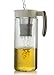Komax Large Ice Tea Maker Pitcher – Tritan Iced Tea Pitcher w/Airtight Lid – Temperature Resistant Herbal Infuser Hot Tea Maker – BPA Free, Dishwasher & Microwave Safe Pitcher with Spout (2.1 Quart)