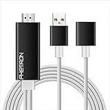 Lightning Digital AV Adapter, Phetron Plug and Play Lightning MHL to HDMI High-Speed 1080P HDTV Cable for iPhone iPad Samsung Smartphones (Black)