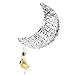 Juvale Pull String Moon Pinata for Twinkle Twinkle Little Star Birthday, Baby Shower Party Decorations (Silver Foil, 17x11x3 in) - Moon Pull String Pinata
