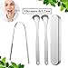 3 Pack Tongue Scraper Cleaner with Free case Stainless Steel Fresh Breath Tongue Scrapers Metal Tongue Scraping Cleaner for Oral Care