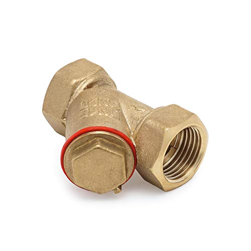 Y-Type Strainer 0,5" Female - Threaded Lead-Free Working Steam Pressure for Pumps Control Valves Meters Steam Traps Regulators Water Flow Filter (1/2")