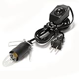 LUNSY Salt Lamp Cord with Dimmer Switch 6ft Original Replacement Cord, 7W Bulb E12 Socket 110V with UL Certification