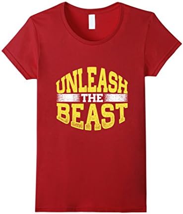 Women's Unleash the beast T-Shirt Tee Men Women Kids Size New XL Cranberry