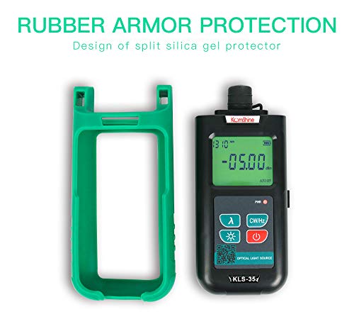 Optic Fiber Power Meter KomShine KPM-35 Fiber Optic FTTH Maintenance + Optical Fiber Singlemode Light Source KLS-35-S