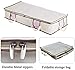 MISSLO Jumbo Under The Bed Organizer for Comforters, Sturdy Oxford Fabric Blanket Storage, Set of 2