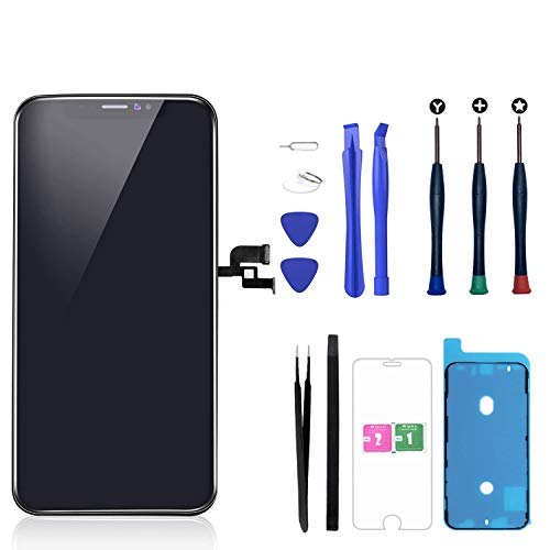 LTZGO-Pantalla-Compatible-con-iPhone-X-LCD-Display-Reemplazo-Negro-Digitalizador-Tactil-Vidrio-con-Herramientas-AdhesivoCristal-Templado-A1865-A1901-A1902