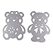 Whitelotous Cutting Dies Cut Dies Stencil Metal Template Mould for DIY Scrapbook Album Paper Card (2 pcs Bear)