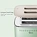 PINLO Toaster 2-Slice Stainless Steel Toasters with 2 Extra Wide Slots 6 Browning Dials and Removable Crumb Tray Warming Rack for Breakfast Bread Muffins Ovens Mint Green Retro Toasters