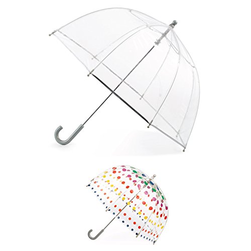 totes Kid's Bubble Umbrella with Easy Grip Handle, Clear Clear