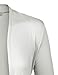 BIADANI Women Long Sleeve Classic Lightweight Open Front Jersey Cardigan Ivory XX-Large