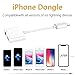 Car for Headphone Adapter to 3.5mm Dual Cable Headset Audio Replacement for iPhone 7/7Plus iPhone 8/8Plus X Earphone Lighting Jack Adaptor Splitter [ Charge & Music] Support iOS 11 System