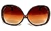 Brown Gradient Oversize Sunglasses for Women, Tortoise, Size X-Large