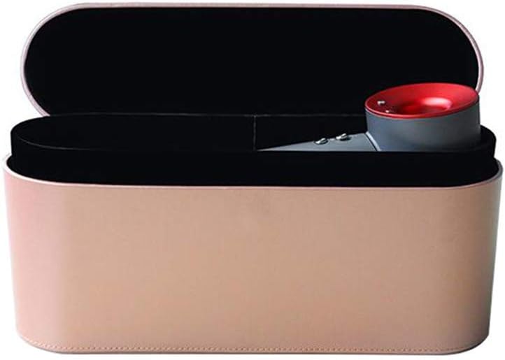 Hair Dryer Case,Organizer Portable Travel Storage Bag, Portable Magnetic PU Leather Flip Hard Box for Dyson Anti-scratch Cover Pouch - Gold