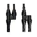 ALLPOWERS Branch Connectors MC4 Connectors Y Connector in Pair MMF+FFM for Parallel Connection Between Solar Panels