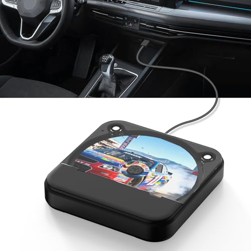 Externer CD Player für Auto Laptop TV, Plug-and-Play mit USB/AUX Anschluss
