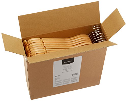 2 AmazonBasics+Wood+Suit+Hangers+Natural
